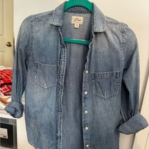 J. Crew Classic Blue Denim Shirt